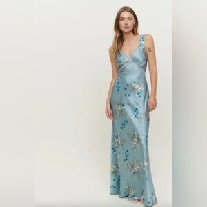 reformation isolene satin dress Reformation | Dresses | Reformation Isolene Satin Dress Floral Print Maxi Dress Sz 6 Brand New